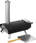 tepro Pizzaofen, Silber, Danbury Pellet-, Outdoor-Holzofengrill mit Cordierit-Stein, Edelstahl-Klappfüssen & Pizza-Schaufel