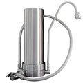 WatPass Wasserfilterkartuschen, Silber, INOX, Auftisch Wasserfilter, massives Edelstahlgehäuse, geeignet für Verwirbler