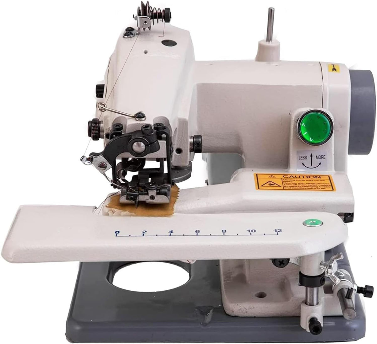 BEESOM Schreibtisch, Grau, Tragbare Semi-Industrie-Nähmaschine, Blindstich-Säumer Für Den Mit 10 Nadeln Und Zubehör
